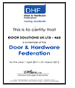 DHF Certificate